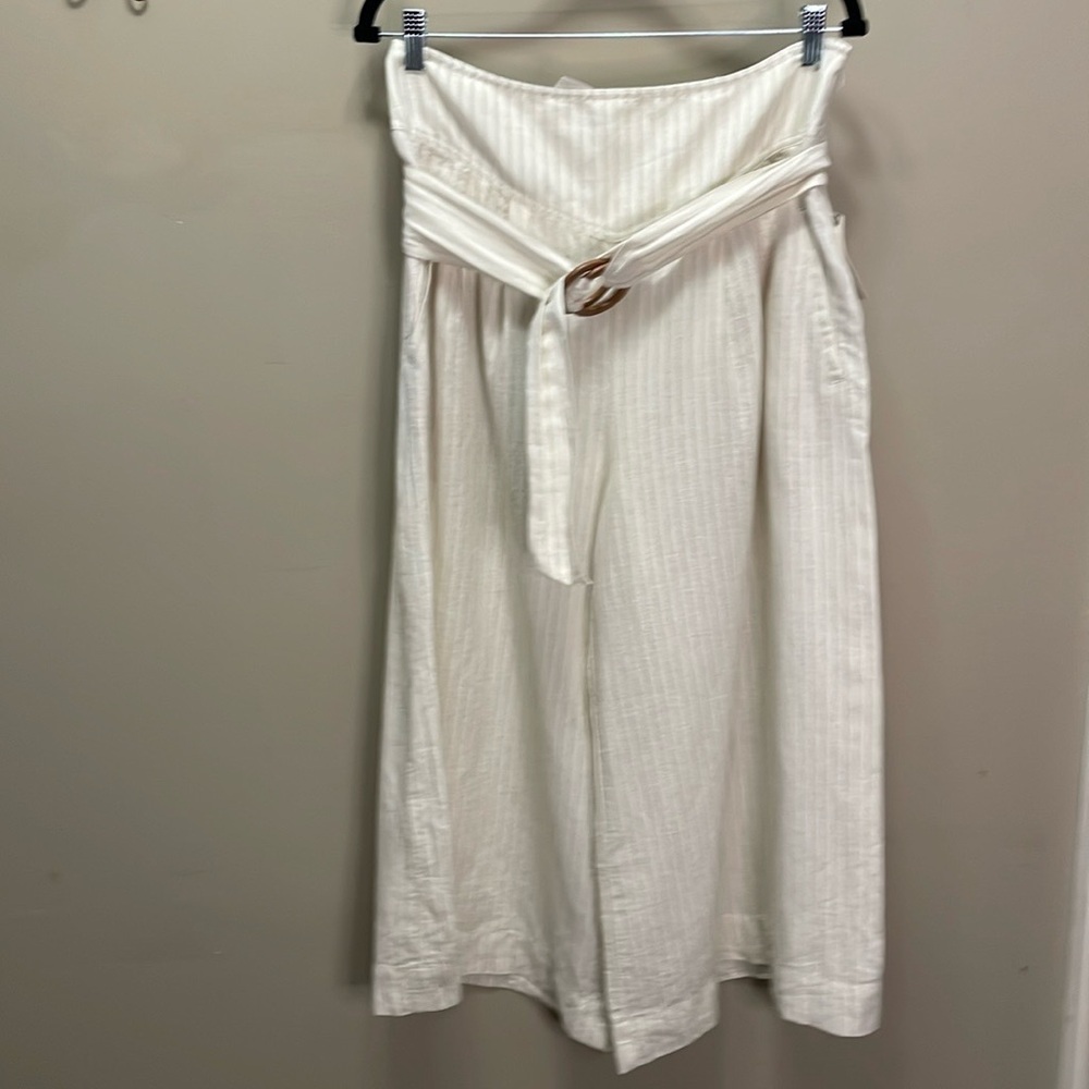 NWT Anthropologie Palm Beach Belted Pants Sz 8 - Picture 2 of 7